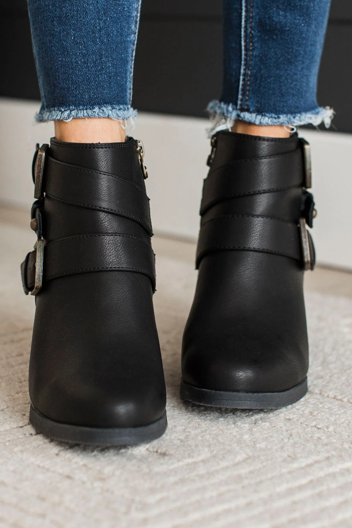 Blowfish Pomela Wedge Boots- Black Local Sheriff