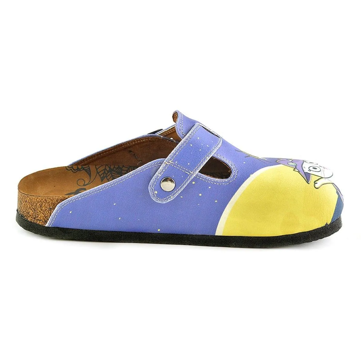 Blue Moon Light and Naughty Cat Patterned Clogs - WCAL352