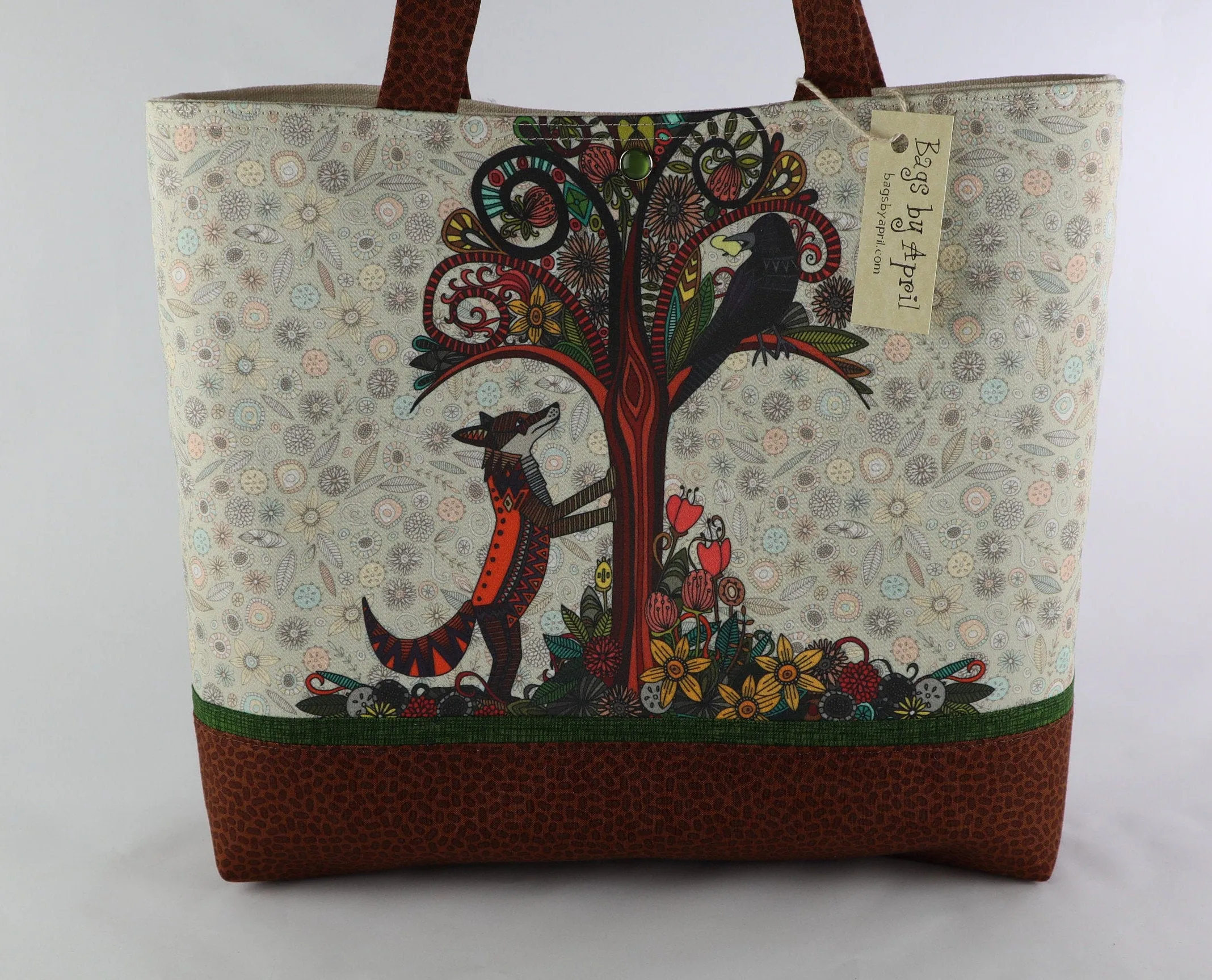 Boho Fox and Crow Shoulder Bag Purse