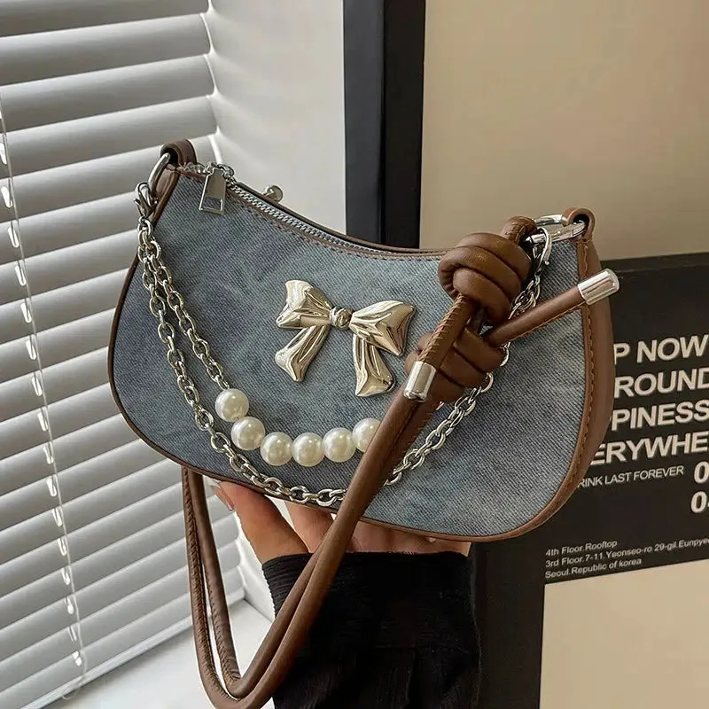 Bow Accents Small Square Bag