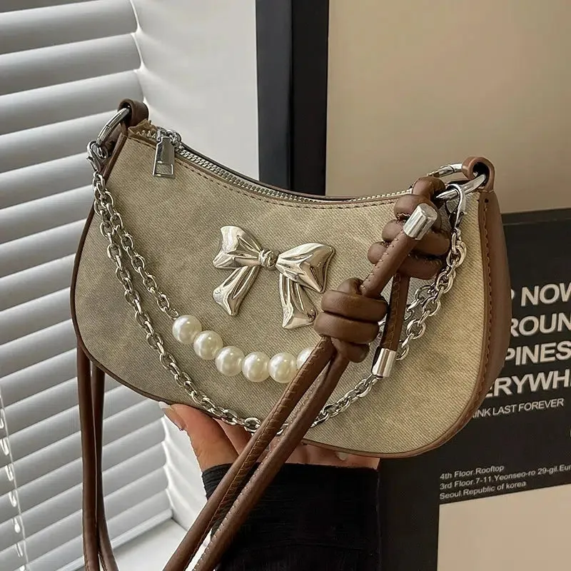 Bow Accents Small Square Bag