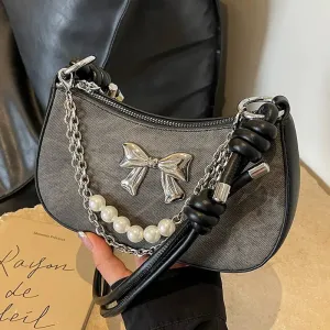 Bow Accents Small Square Bag