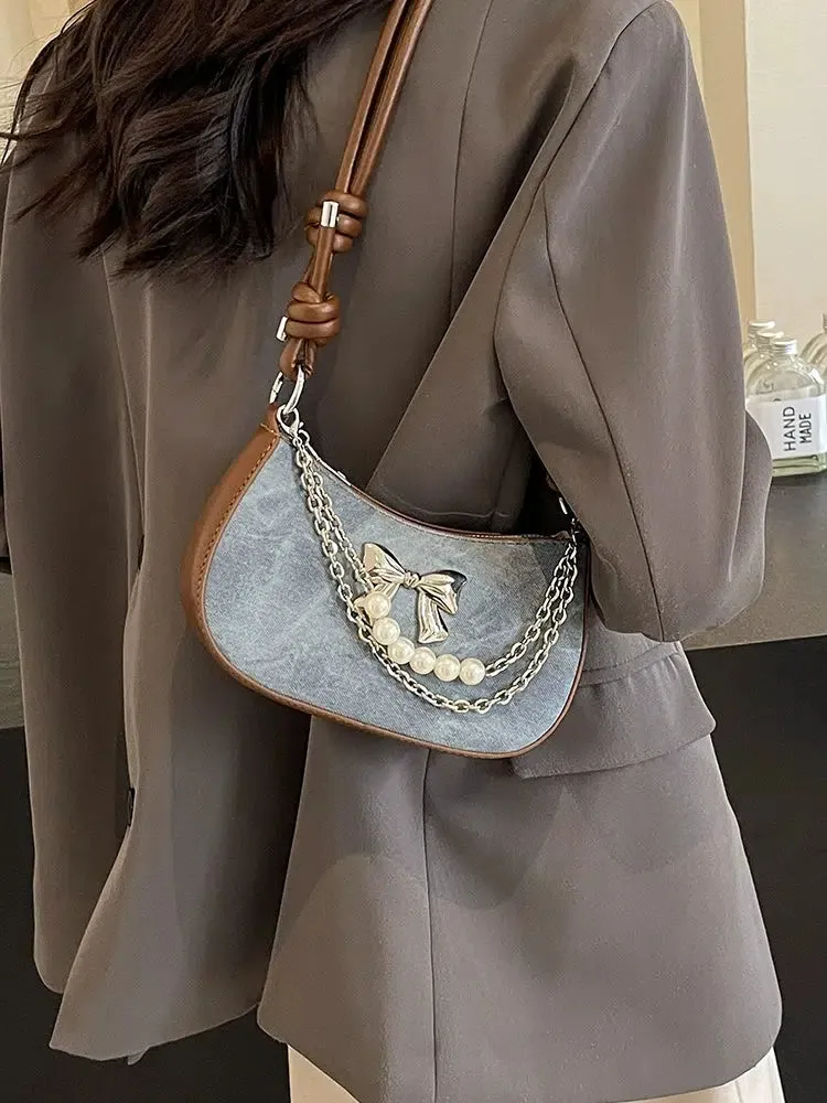 Bow Accents Small Square Bag