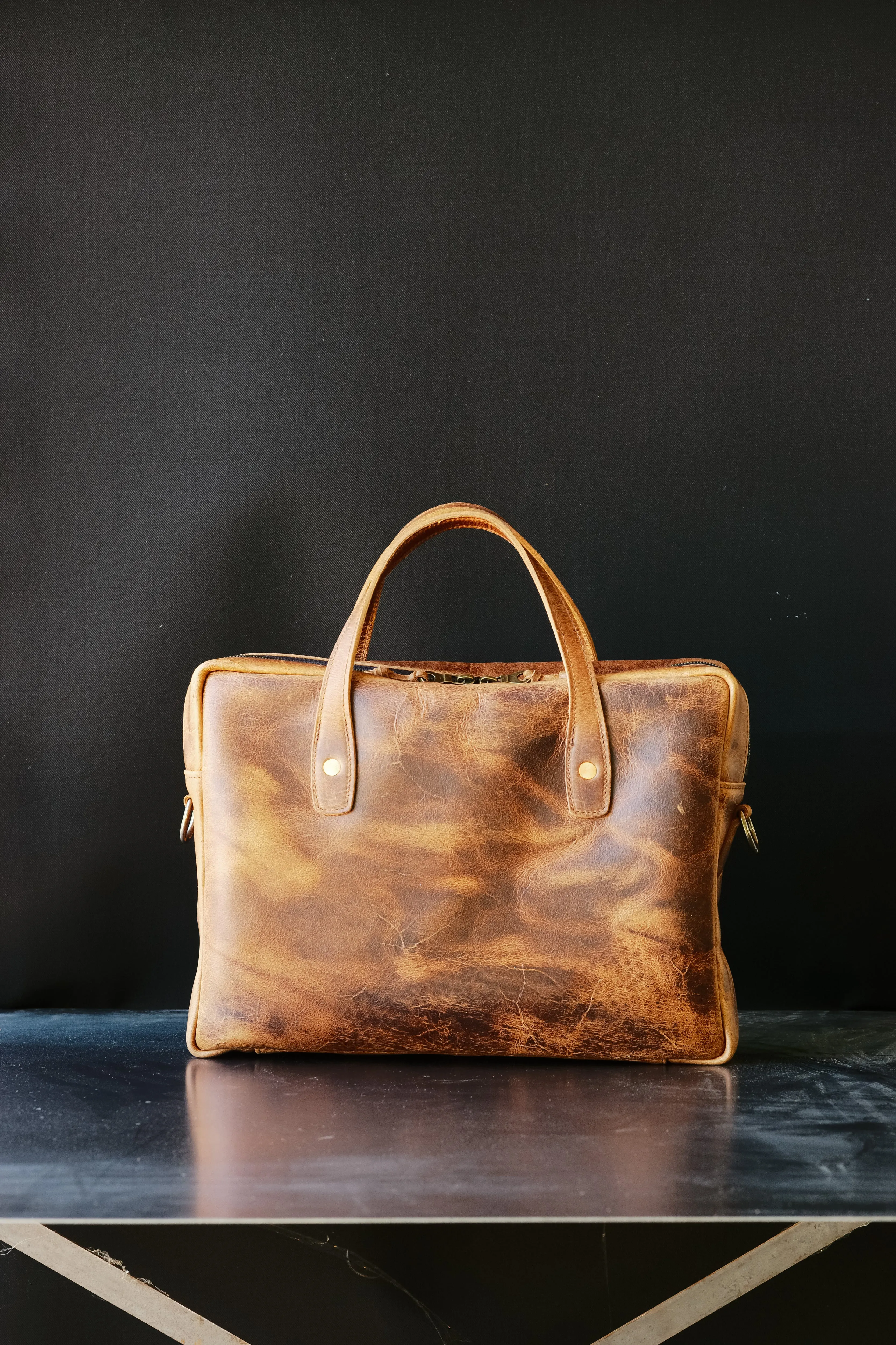 Briefcase - CF Stead Waxed Flesh