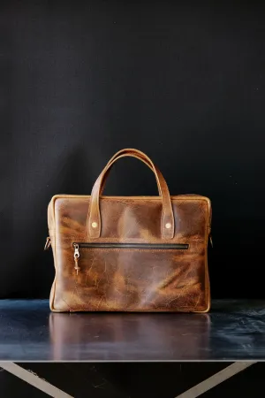 Briefcase - CF Stead Waxed Flesh
