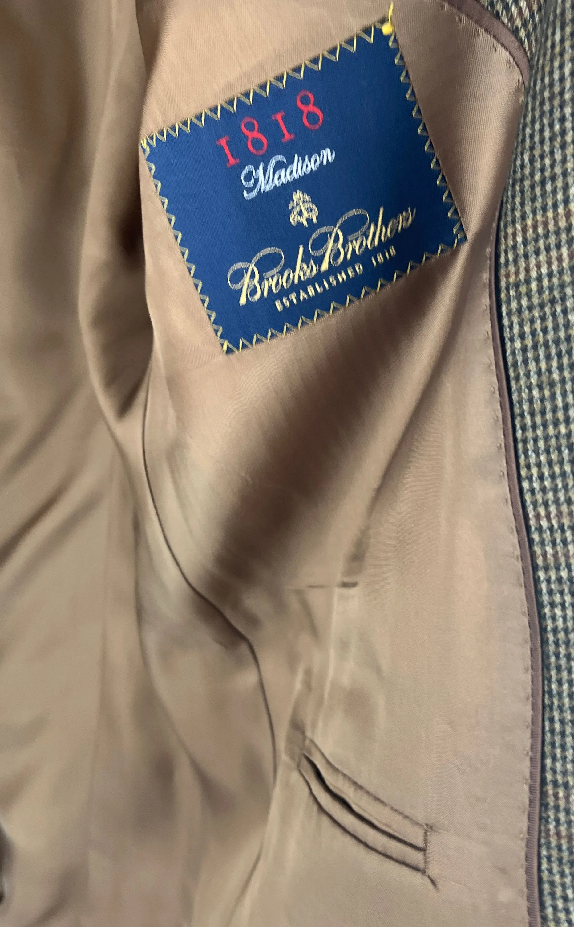 Brook's Brothers Brown/Plaid Sport Coat - Size Men's Medium