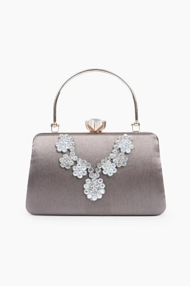 Brown & Gold-Toned Embellished Sling Bag for Women( Brown )