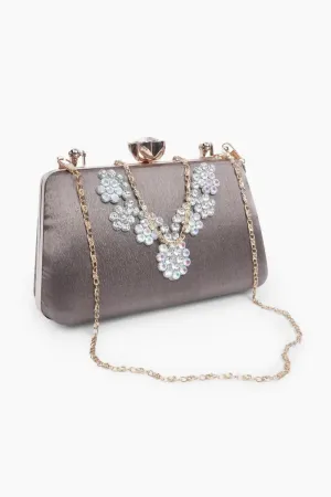 Brown & Gold-Toned Embellished Sling Bag for Women( Brown )