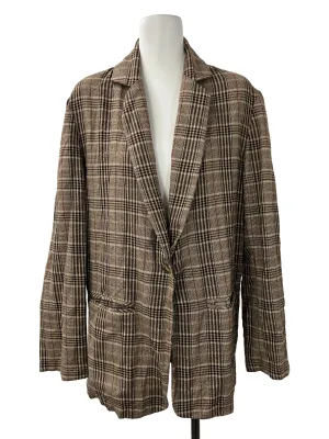 Brown Plaid Blazer