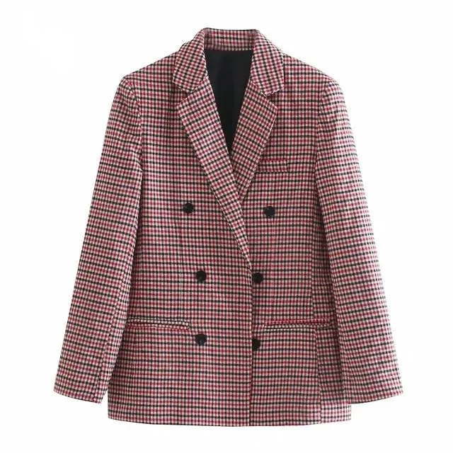 Brown Suit Double Breasted Blazers...