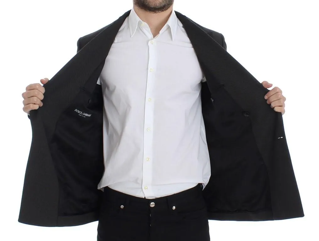 Brown wool slim fit blazer