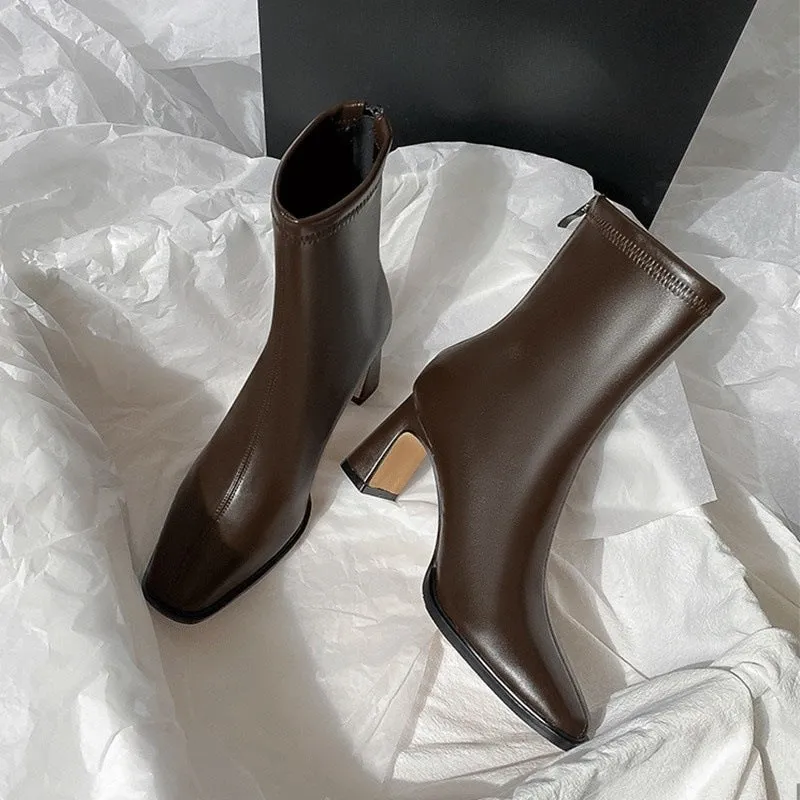 Brushed Short Ankle Boots