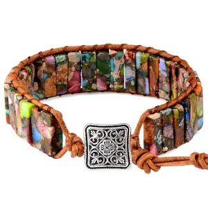 Buddhist Bracelet with Multi Natural Stones
