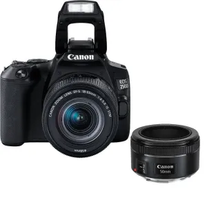 Canon EOS 250D DSLR Camera   18-55mm   50mm Lenses Kit