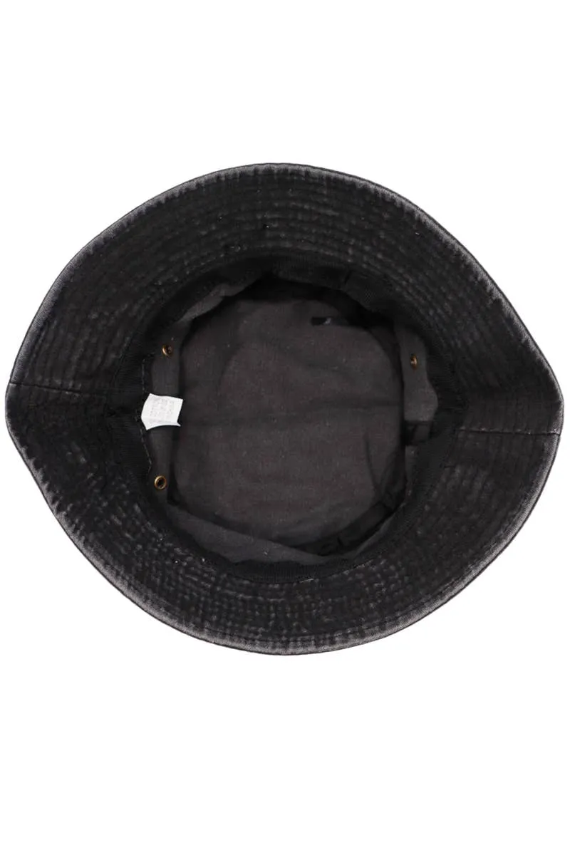 Cap Zone Pigment Stone Washed Twill Cotton Bucket Hat