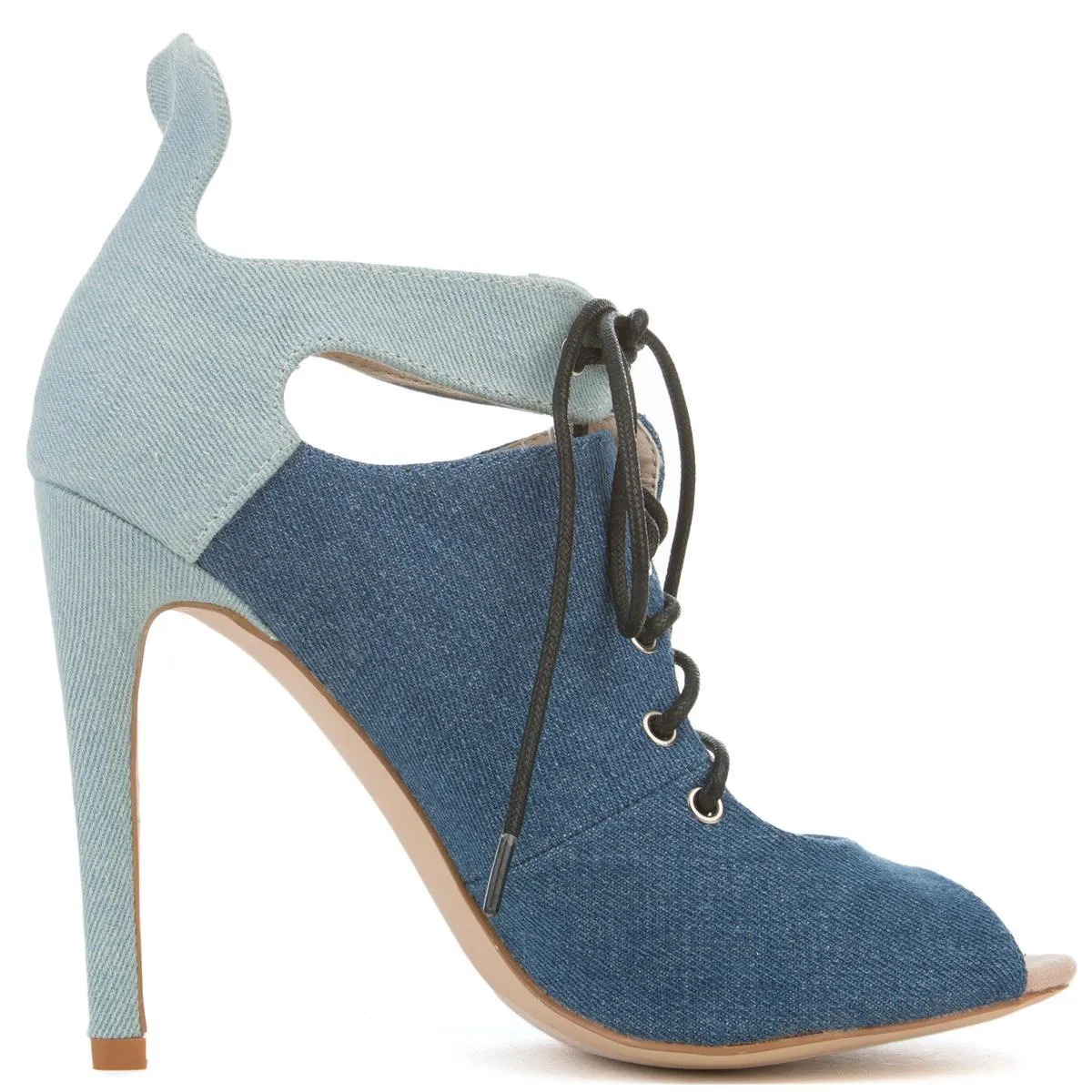 Cape Robbin Blaire-2 Denim Heeled Booties Denim