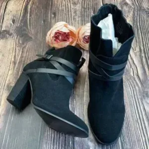 Carlos Black Leather  Booties 9M