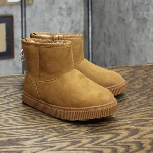 Cat & Jack Toddler Girls Arlo Zipper Shearling Style Boots ARL0 Cognac Brown 8T