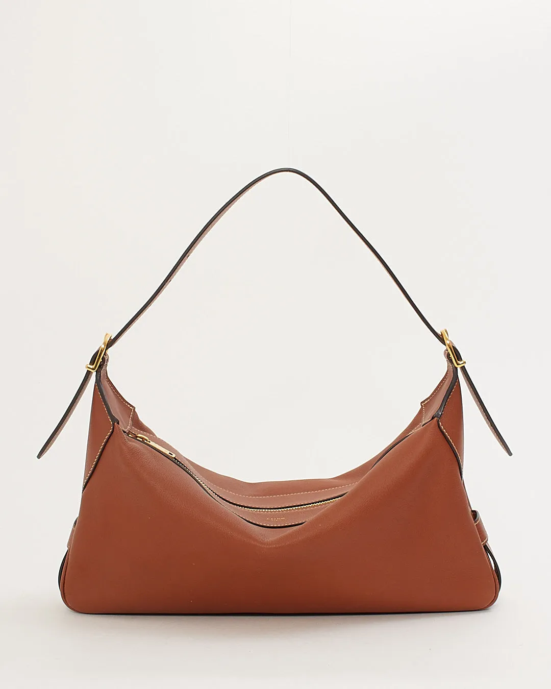 Celine Tan Leather Medium Romy Shoulder Bag