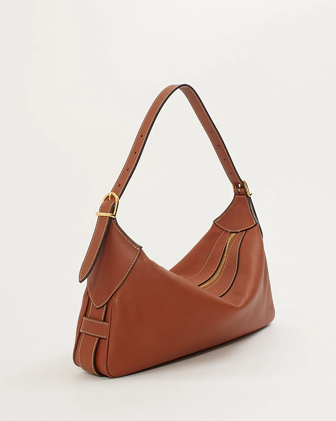 Celine Tan Leather Medium Romy Shoulder Bag