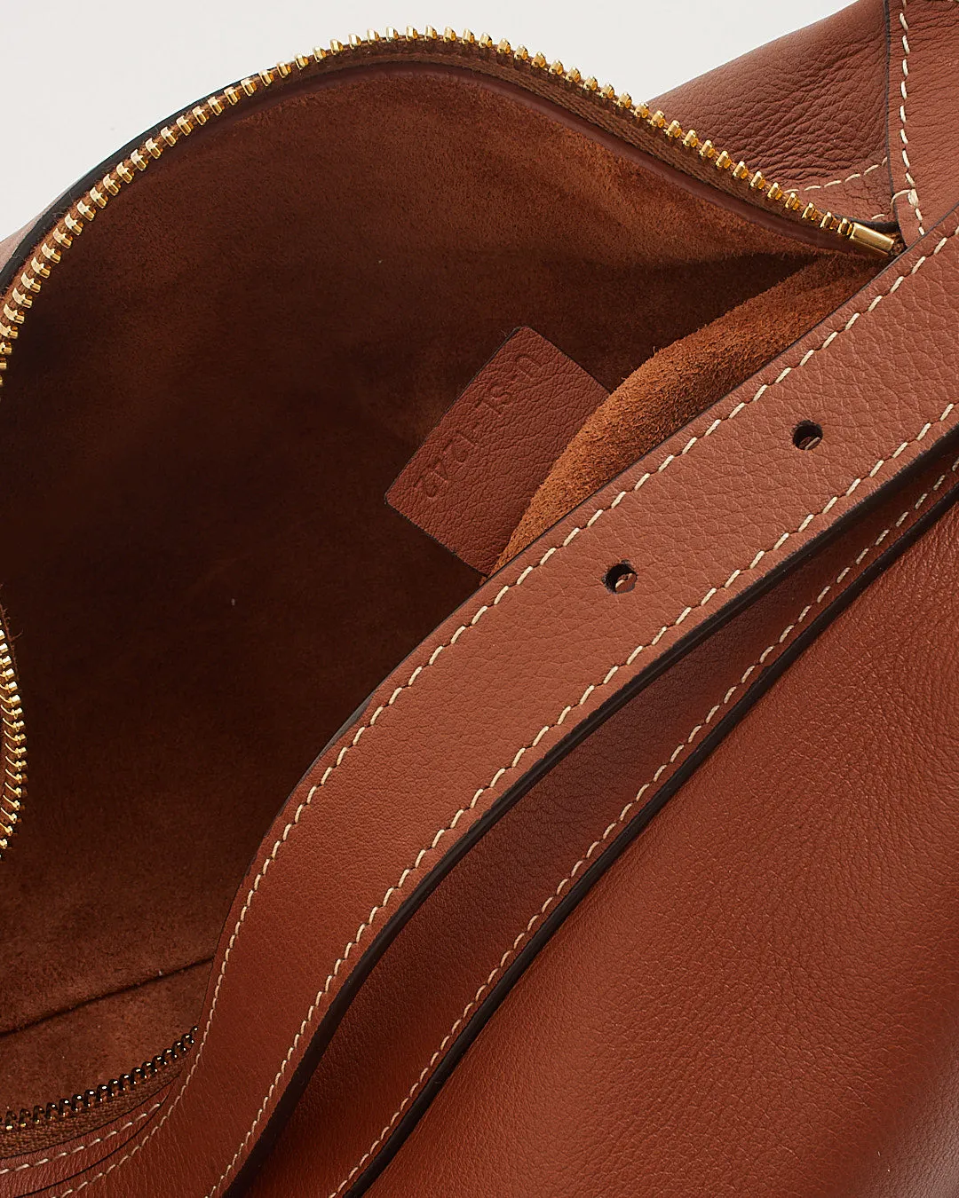 Celine Tan Leather Medium Romy Shoulder Bag