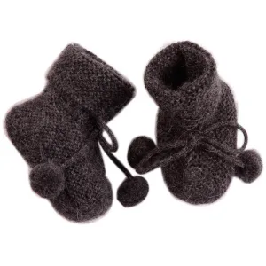 Charcoal Baby Booties