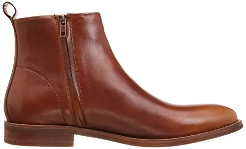 Chelsea Leather Ankle Boots for Men with Zip Closure