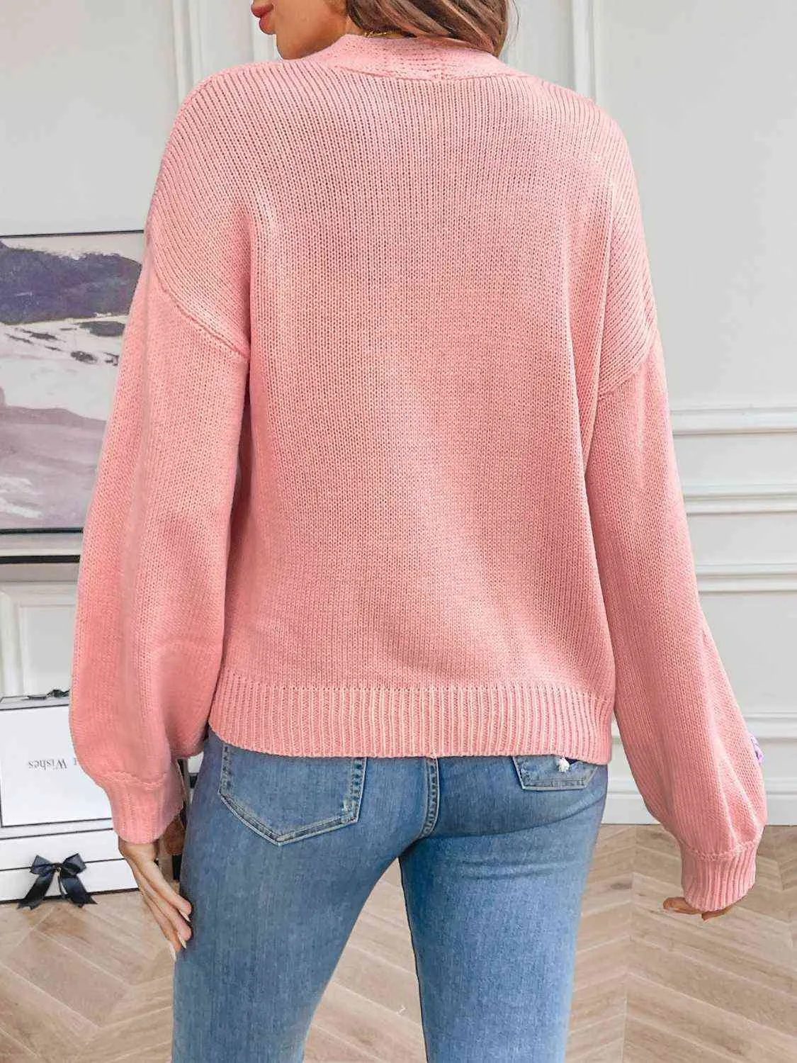 Cherith Floral Long Sleeve Open Front Cardigan