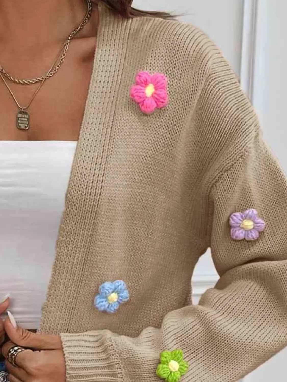 Cherith Floral Long Sleeve Open Front Cardigan