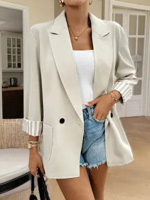 Cherry Vibes: Blazer Elegante Casual para Mujeres en