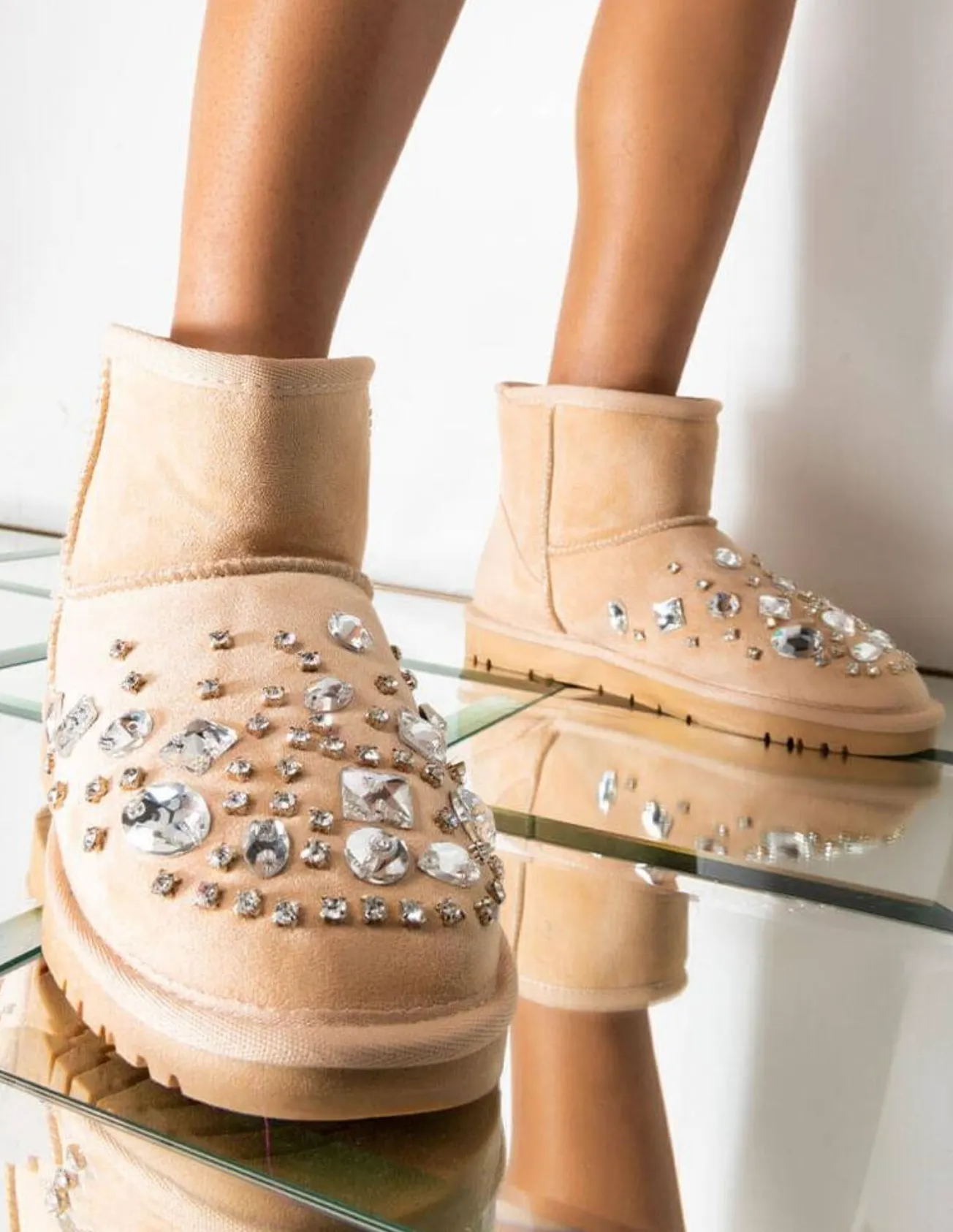 Cheyenne Taupe Ugg Like Boots