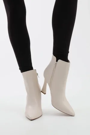 Chic Pointy Toe High Heel Ankle Bootie