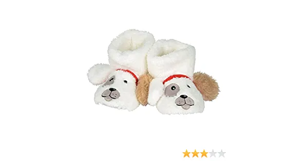 Child Puppy Fuzzy Slippers, Size Large 11-12