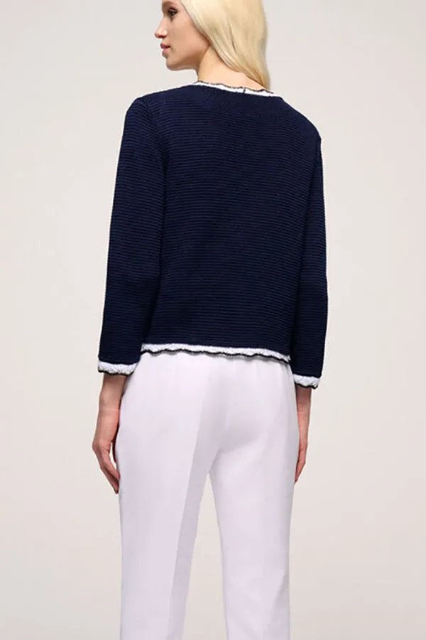 CHINO BLUE BON-TON CARDIGAN