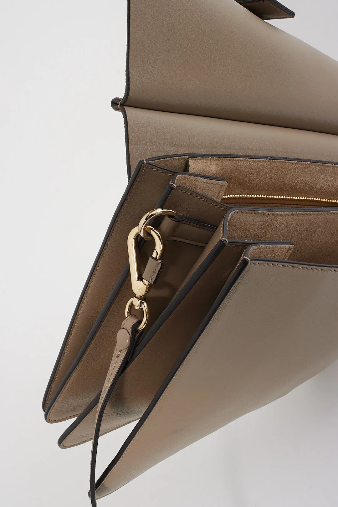Chloé Grey Leather Medium Faye Shoulder Bag