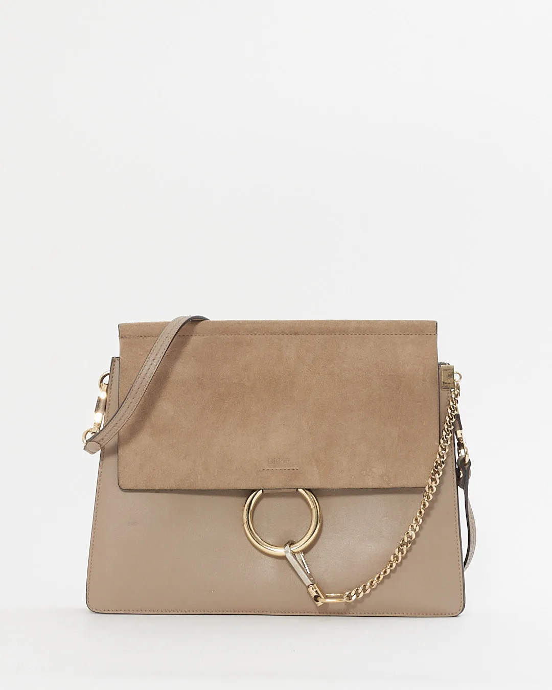 Chloé Grey Leather Medium Faye Shoulder Bag