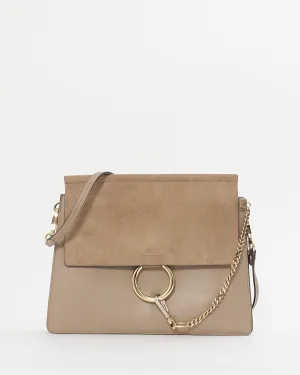 Chloé Grey Leather Medium Faye Shoulder Bag