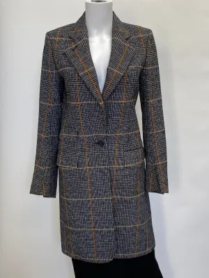 Chloe Plaid Checked Houndstooth Woven Coat