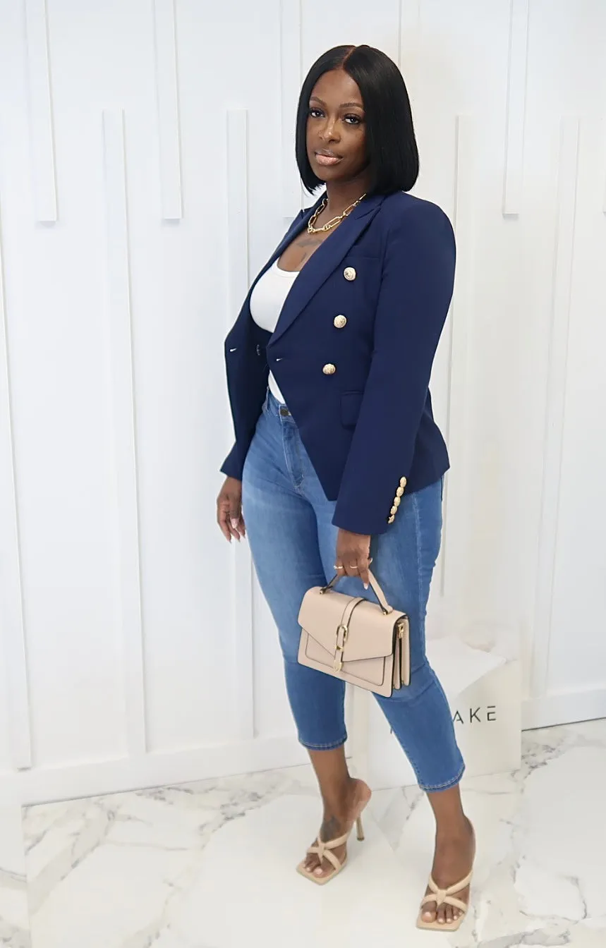 Classic Navy Blue Blazer