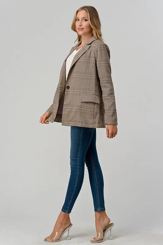 Classic Plaid Blazer