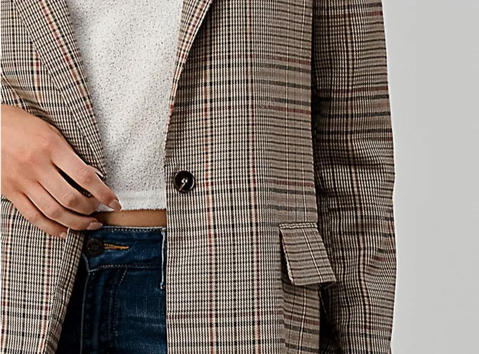Classic Plaid Blazer