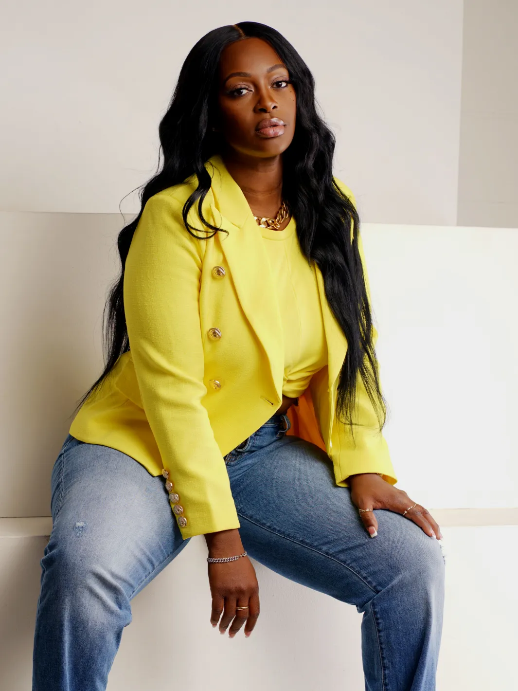 Classic Yellow Blazer