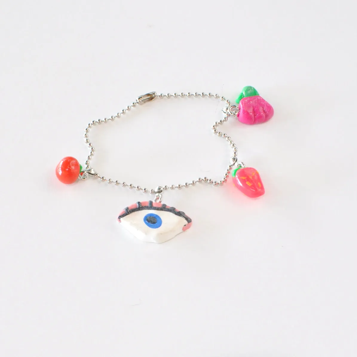 Clay Charm Bracelets On Ball Chain - Tiffany Charms