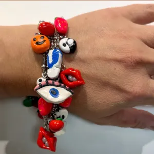 Clay Charm Bracelets On Ball Chain - Tiffany Charms