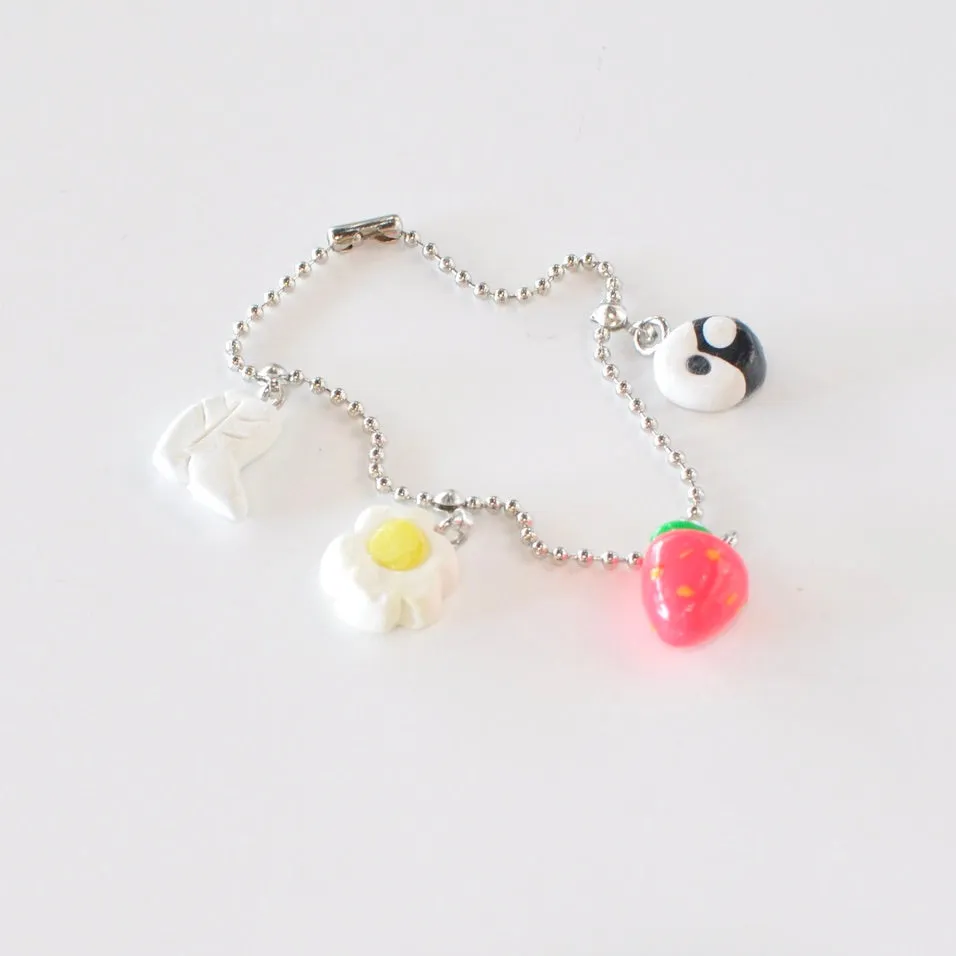 Clay Charm Bracelets On Ball Chain - Tiffany Charms