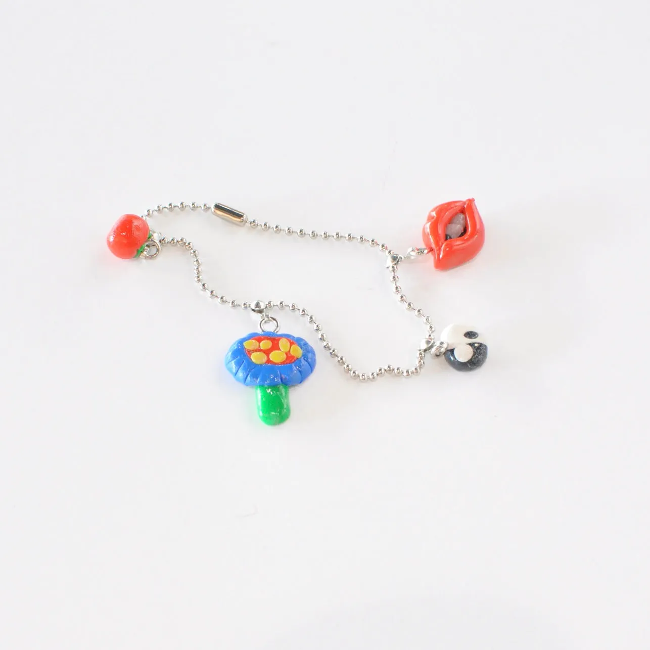Clay Charm Bracelets On Ball Chain - Tiffany Charms