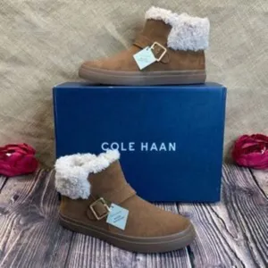 Cole Haan Brown Suede Nantucket Ankle Boots 5B