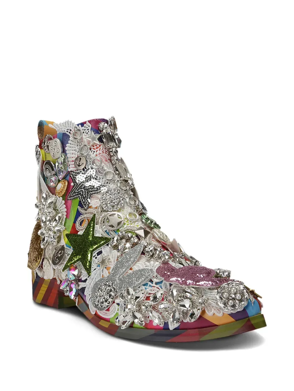 Comme Des Garçons appliqué ankle boots