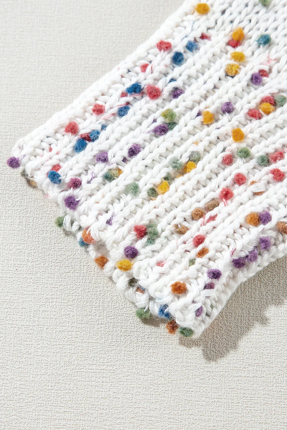 Confetti Rib Knit Long Sleeve Cardigan