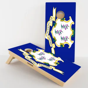 Connecticut Flag Professional Cornhole Boards